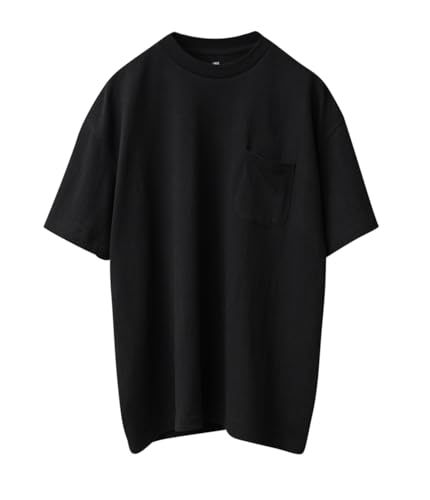 [WAIPER] 1-Pack �N���[�l�b�N S/S �|�P�b�gT�V���c MADE IN JAPAN�yWP1110�z (JP, �A���t�@�x�b�g, L, BLACK)