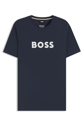 BOSS Herren T-Shirt Rn Beach_T_Shirt, Navy413, L EU – Ansicht 1