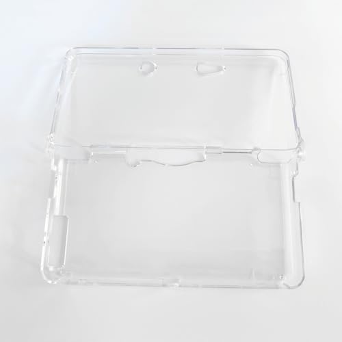 Image of Hzxkqmil Protective Case Clear Hard Shell for Nintendo 3DS Console | Clear Crystal Protective Cover + 1 Set Screen Protectors Film Accessories for Old 3DS