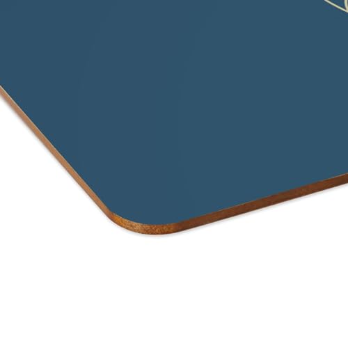 Lot de 4 sets de table en liège napperons grand format bleu style bohème chic