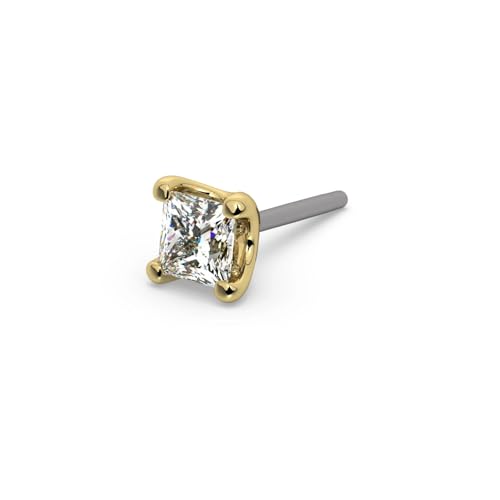 FreshTrends 14K Yellow Gold 1.75mm Diamond Nose Ring