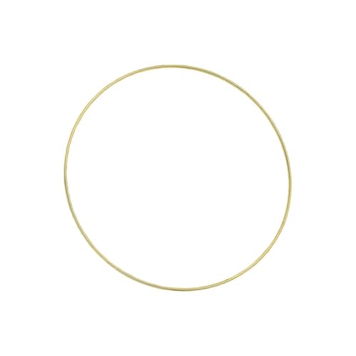 Aros de bordado de macramé LIXSAZSE de metal dorado de 25cm para manualidades y decoración de bodas