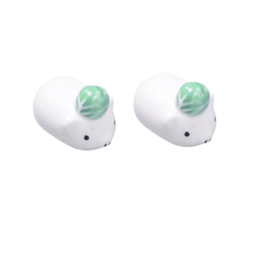 FUNOMOCYA 4pcs Ceramic Chopsticks Holder Chopstick Stand Chopsticks Rest Rack Chinese Chopstick Holder Chopstick Rest Rack Spoon Fork Holder Homedecor Cartoon Chopsticks Holder Cutlery Green