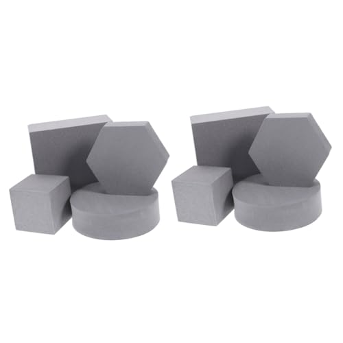 2 Set Di Oggetti Di Scena Geometrici in Schiuma Cubica Per Sessioni Fotografiche Per Gioielli Cosmetici Fotografia 4 Pezzi x 2