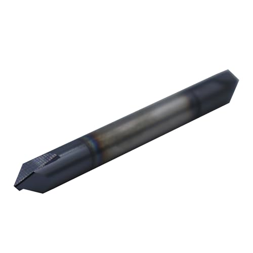 Image of 1 /4in Solid Carbide End Mill,Chamfer Mill - Double End,2 Flutes, 90 Chamfer Angle,AlTiN Coated Bits Tool for Medium Hardness Steel, Brass, Iron