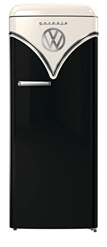 Gorenje Retro Collection OBRB 615 DBK Retro – Kühl-Gefrierkombination / 152,5 cm/FrostLess/Schnellkühlfunktion/FreshZone/FastFreeze/Kühlteil 225 l/Gefrierteil 22 l/EEK D/schwarz
