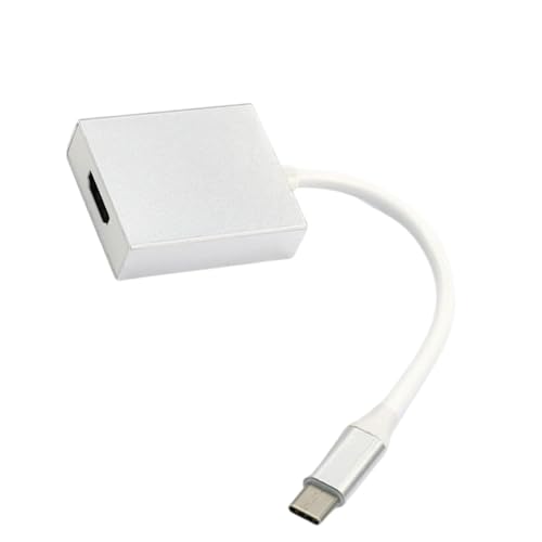 Laikoutd Convertidores USB C A Construcción De Aluminio Salida Video 4K Admite Tabletas para Teléfonos Inteligentes Televisores Portátiles Conexión Pantalla Cable Adaptador