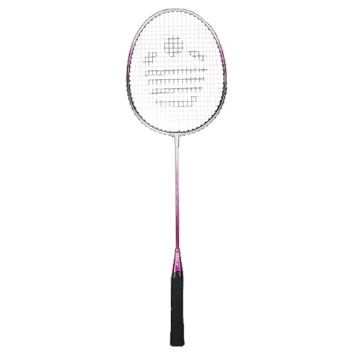 Cosco CB-88 - Raqueta de bádminton con Cuerda de aleación de Acero con Cubierta de Cabeza Libre (Plata/Rosa) | para Principiantes | 100 Gramos | Tensión máxima de la Cuerda - 20 Libras