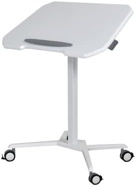 Rolling Desk Mobile Podium Speech Table Classroom Training Conference Podium Table Standing Lift Desk Laptop Cart