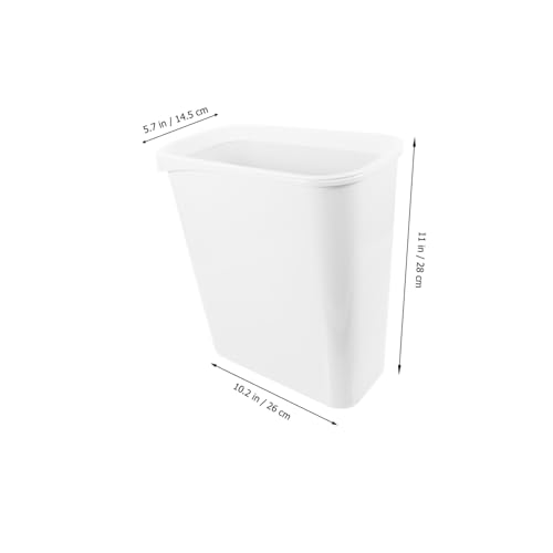Poubelle rectangulaire 5l design moderne fonctionnel blanc - 7