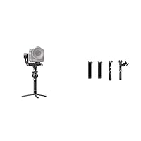 DJI RS 2 - 3-Achsen-Stabilisator-Gimbal für spiegellose und DSLR-Kameras - Schwarz &amp; R Variabler Doppelgriff - Ermöglicht die Unterstützung von DJI RS 2/DJI RSC 2 in verschiedenen Konfigurationen