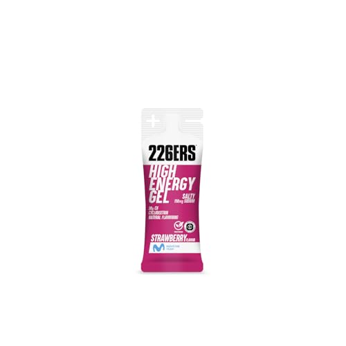 226ERS - High Energy XS, Gel Energético para Deportistas, Ciclodextrina, Hidratos de Carbono y Aromas Naturales, Vegano, Sabor Fresa Salada, 1 Gel x 45 g