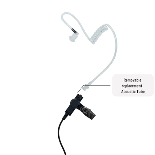 Auricular de tubo acústico compatible con walkie talkie Motorola RMU2080D y CP200D 5
