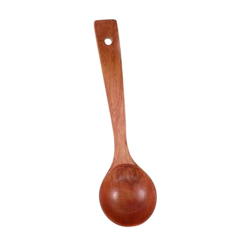 Cabilock Cuchara de Madera para Sopa con Mango Cuchara de Porridge Asiática Resistente al Calor Utensilio Natural para Cocina y Servir Sopa para Hotpot y Ramen