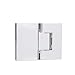 Shower Door Hinges, 180 Degree Glass Door Hinges, Heavy-Duty Brass Shower Door Replacement Parts for 5/16