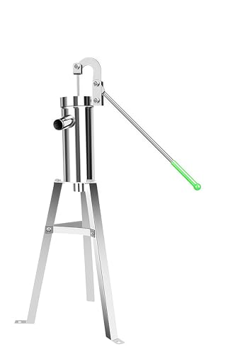 Andula手動ポンプ ステンレス製 井戸ポンプ 手押しポンプ 5-10mホース付き スタンド付属 地下水ポンプ ウォーターポンプ 庭 畑 水やり 排水用 アクセサリ (ステンレス井戸ポンプ+58 cmブラケットです)