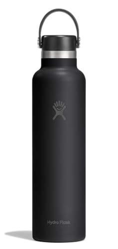 Hydro Flask Water Bottle - Insulated Stainless Steel - Non Spill, Leakproof in 24 Oz Tonal Black