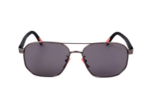 Image of Moncler Flaperon Sunglasses ML0242H 08A Gunmetal /Black 56mm