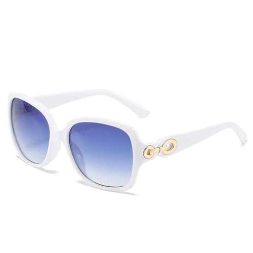 Lunettes de soleil en métal pour femmes avec branches incurvées au design chic et soigné