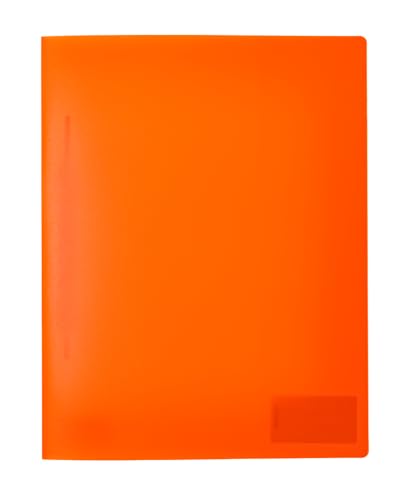 HERMA 19637 Schnellhefter A4 Transluzent Neon Orange Sichthefter aus Kunststoff mit Beschriftungsetikett Einstecktasche & Metallheftzunge stabiler Plastik Schnellhefter für Schule & Büro