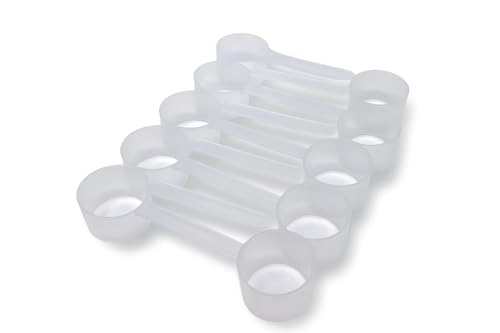 Supplement and Supply 1/4 Cup (4 Tbsp | 2 Oz. | 60 mL) Long Handle Scoop for Coffee, Protein Powder, Pet Food, Spices, Grains, Dry Goods – Food-Grade BPA-Free Plastic Measuring Spoon (Pack of 10)