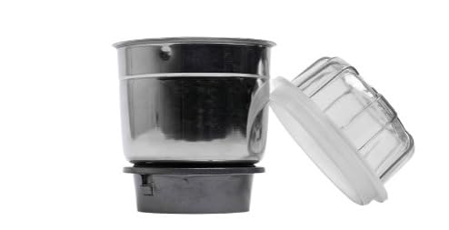 SUPER JOY PREETHI BLUE LEAF MPDEL Stainless Steel Chutney Jar(400ml) for Mixer Grinder – Compatible with 4-Teeth Coupler & Dual Locking System-image-39