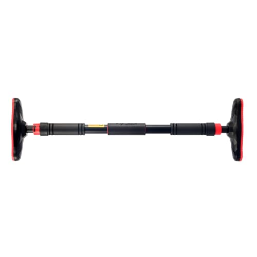 Barre de traction professionnelle pour la maison - Charge maximale : 180 kg - Réglable rapidement (65-100 cm) - Sûr sans perçage grâce au système de crémaillère et au rembourrage en PVC