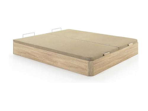 Vente-unique-Bett-Set 180 x 200 cm, Bettkasten Natur hell + Matratze 7-Zonen-Taschenfederkern & Memory-Schaum, Höhe 22 cm - LUREAN von YSMÃ E – Bild 3