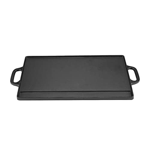 XIASABA Kochblech zum Backen, Grillplatte 52 x 24 x 2,0 cm, Antihaft-Grillpfanne aus Gusseisen und Flachpfanne zum Kochen zum Backen von