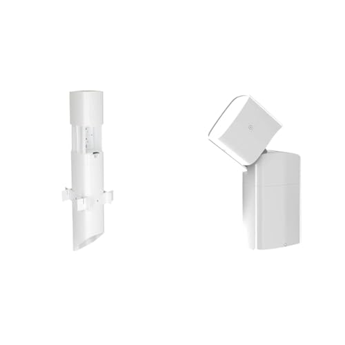 Image of Taymac ParkPost Outdoor Power Enclosure with TR /WR GFCI Outlet PP55GW and Spot Light Accessory Slide Cover PPSLW Bundle, White, Polycarbonate Power Stake and Seamless Spot Lighting Accessory