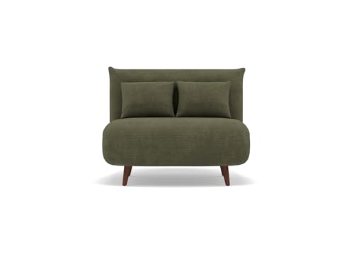 Bestmobilier Lumi - Banquette Convertible clic-clac 1 Place en Velours côtelé