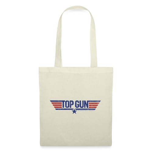 Spreadshirt Top Gun Logo Stoffbeutel, One size, Natur