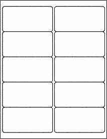 4 X 2 Inch Address Labels - 10 Per Sheet, 60 Labels, 6 Sheets For Inkjet & Laser Printers #TOP22