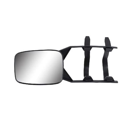 Riloer Specchio da traino per auto con supporto di montaggio regolabile, rimorchio per roulotte a doppia vista, estensione per specchietto da traino per ampio raggio d'azione, confezione da 1/2 pezzi