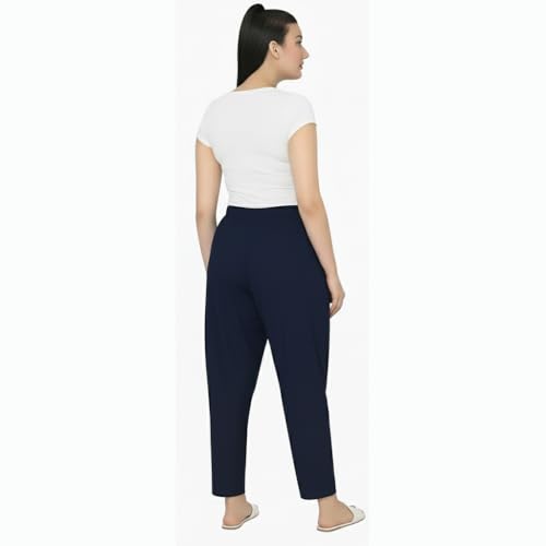 Image of Loose Fit Rayon Dhoti Tulip Pants for Women Patiala Salwar Bottom Wear Harem Pants, Waist Free Size (28 Inch to 42 Inch)