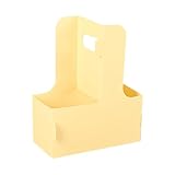 Einfrieren BehäLter Einweg-Kaffeebecher/Doppelbecher-Grifftablett zum Mitnehmen,Kraftpapier-Getränkehalter für Kaffee,Tee,Tee (Yellow,One Size)