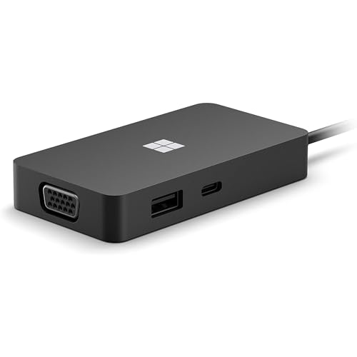 Microsoft Surface Travel Hub - Adaptateur Multiport USB-C, Hub USB-C 5 en 1 Compact, léger et...