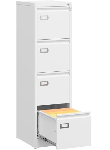 SISESOL 4-Drawer Locking File Cabinet for Office