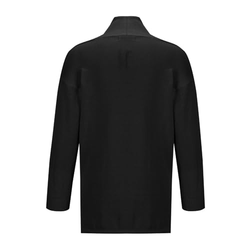 Sweater for Men Shawl Collar Long Cardigan Knit Fashion Sweater Fall Winter Loose Soft Overcoat Open Front Outerwear3