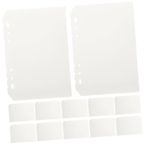 KAILIKETIY A5バインダー仕切り 透明 Pp製 6穴 ルーズリーフ用 12枚セット インデックスページ マーカー ノート分け用