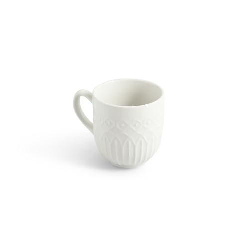 Image of ExclusiveLane 'Minimalist' Ceramic Coffee Mugs Set of 4 (Set of 4, 340 ml, Microwave and Dishwasher Safe, Hand-Embossed) | Ceramic Coffee Mug Coffee Cup Set of 4 Tea Mugs Set Tea Cups Ceramic Mugs