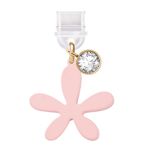 Prise anti-poussière Type-C fleur de lys rose bouchon connecteur chargeur iPhone 15 16 Samsung