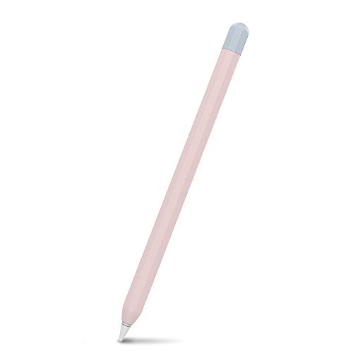 Image of AhaStyle Duotone Case Cover Silicone Sleeve Skin [ Added Cable Adapter Tether Kit] Compatible with Apple Pencil 1st Generation (Pink)
