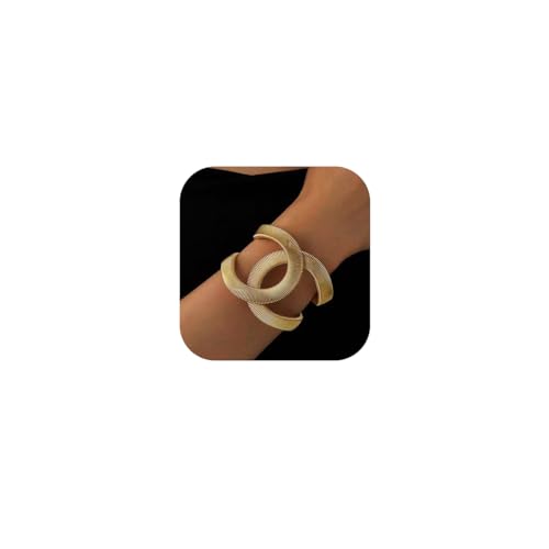 Chunky Cuff Bracelets for Women Wide Gold/Silver Cuffs Bangle Hollow Out Adjustable Bracelets Punk Vintage Jewelry