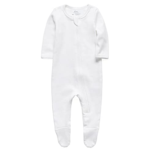 Image of O2 BABY Baby Boys Girls Organic Cotton Zip-Front Sleeper Pajamas, Footed Sleep 'n Play