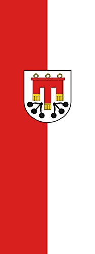 Drapeau Kressbronn am Bodensee format portrait géant de 6m² pour mât vertical 400x150cm