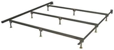 Glideaway Base de cama resistente de alta calidad de 9 patas con soporte central para juegos de somier y colchón, fabricado en Estados Unidos,