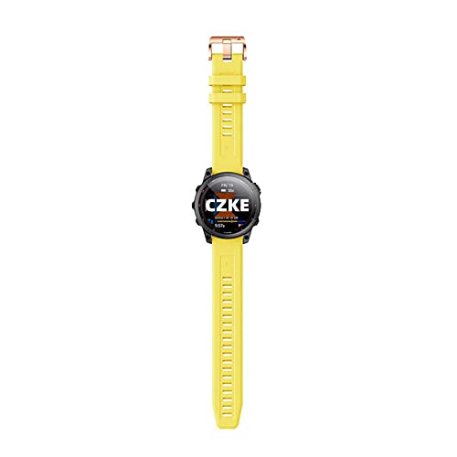 Bracelet silicone Garmin Fenix 5S 6S 7S 20 mm finition or rose agate
