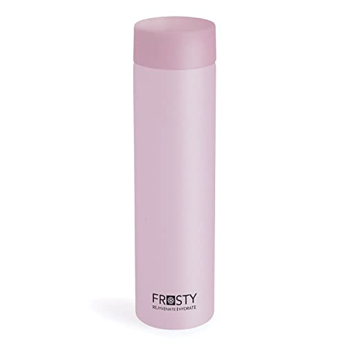 Image of Frosty Unbreakable Round Water Bottle 1 Litre | Set of 3 | Plastic Water Bottle | Office Bottle | Gym Bottle | Home | Kitchen (1.00, PINK, 3, FROSTY - R)