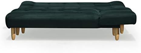 Cherry Tree Furniture 2+1 Modular Sofa Bed Settee with Chaise Lounge, L-shaped 3-Seater Corner Sofa Bed (Dark Green Velvet)
